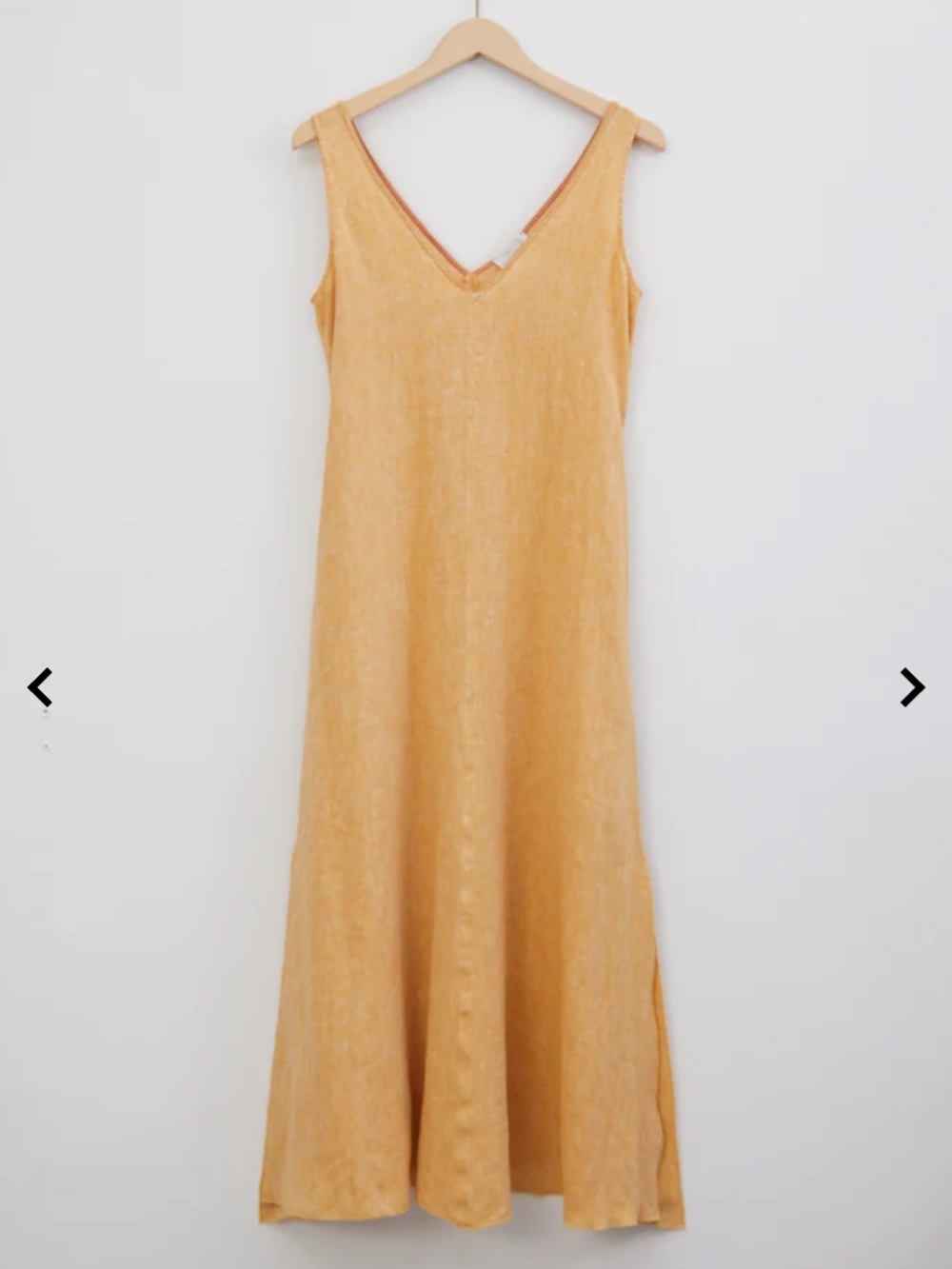 Forte Forte 100% linen shimmering gold yellow maxi dress